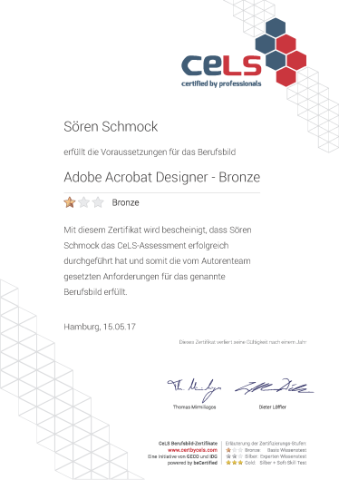 CeLS - Adobe Acrobat Designer - Bronze